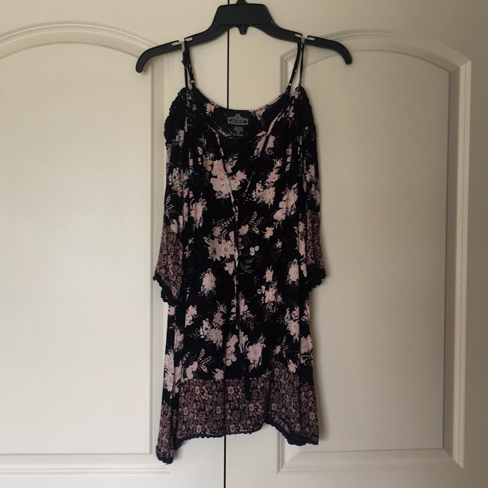 Floral Cold Shoulder Dress